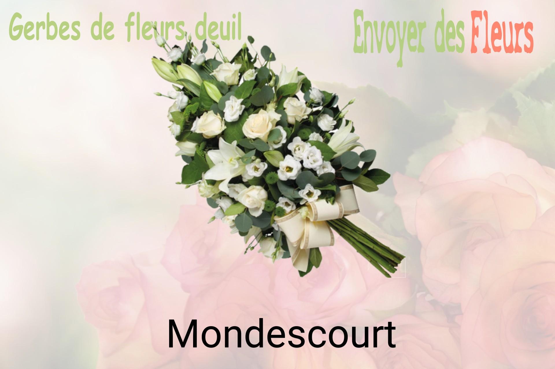 Gerbe de fleurs de deuil livrée à Mondescourt
